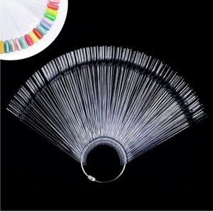 New Clear 50pcs Nail Swatch Sticks with ring